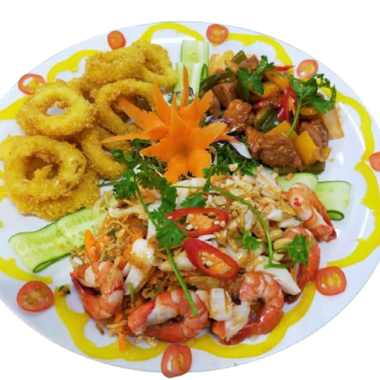 3 món khai vị Mực chiên